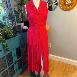My Michelle Red Polka Dot Midi Dress